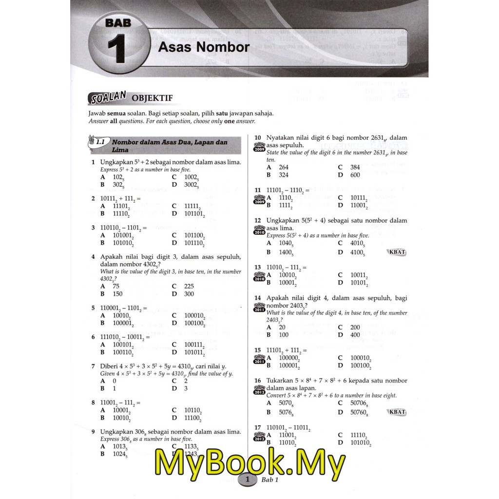 Myb Buku Latihan Praktis Topikal A Spm Tingkatan 5 Matematik Mathematics Dwibahasa Nusamas Shopee Malaysia