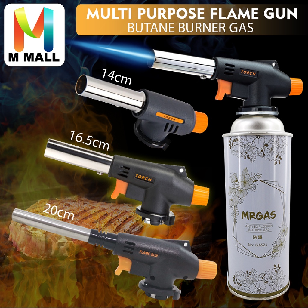 M MALL BUTANE BURNER GAS (SBG-101) / MULTI PURPOSE TORCH GUN Flame Gun Welding Camping Coocking BBQ (WS-505C/930/807)