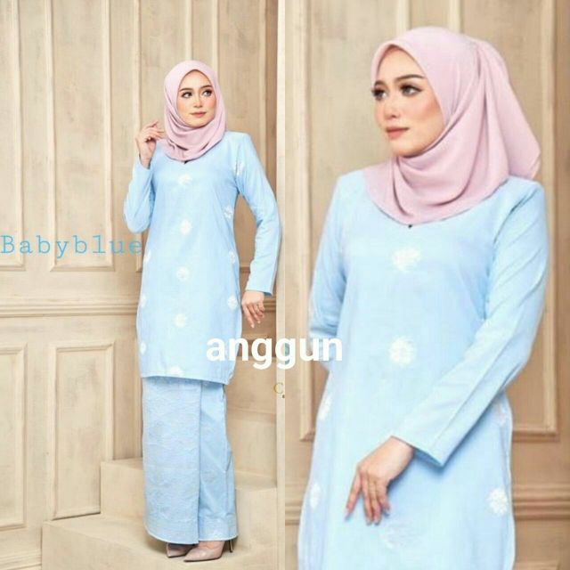 30 Ide Keren Baju  Raya Warna  Baby  Blue  JM Jewelry and 