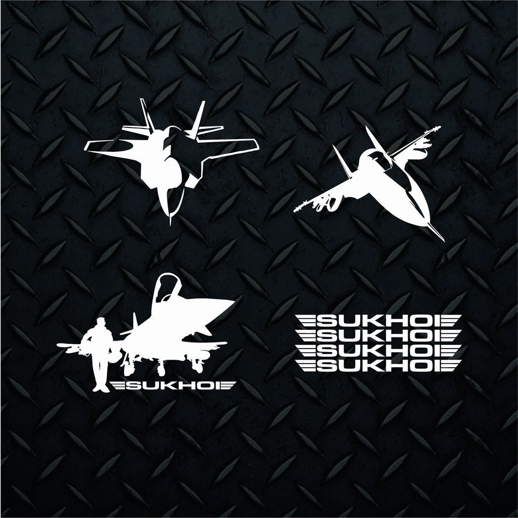 Sukhoi Combat Aircraft Sticker For Rear Glass Car | Sticker cutting