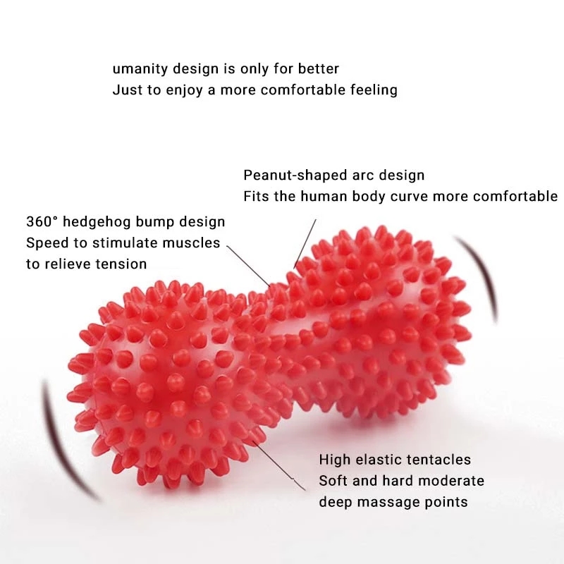 Duty Repair PVC Fascia Ball Peanut Massage / Fitness Hedgehog Rehabilitation Training /Relief Stress Release Tool