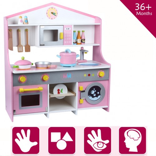 baby girl wooden kitchen