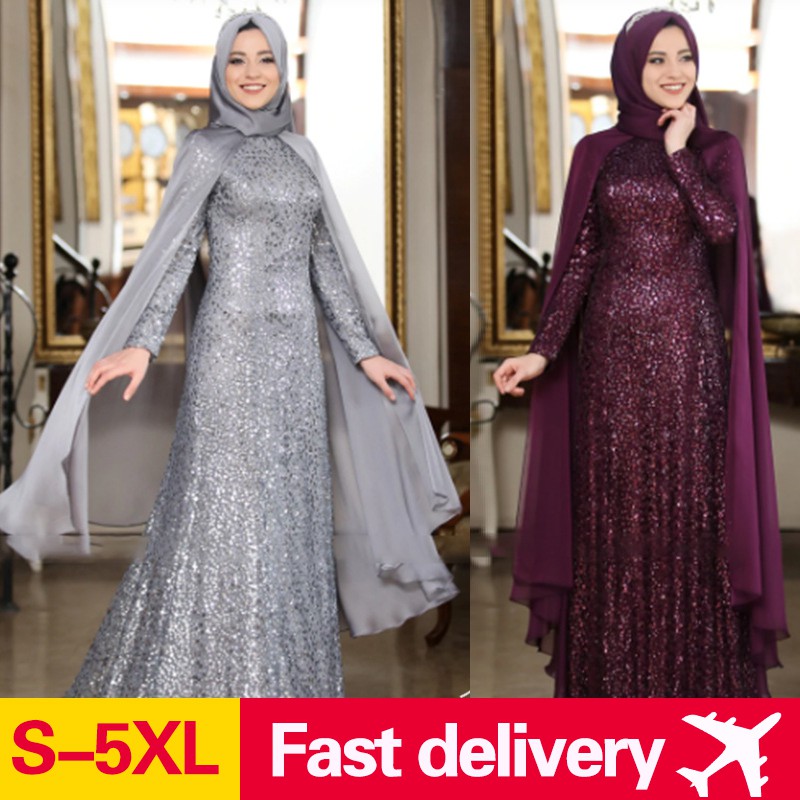 READY STOCK PLUS SIZE DRESS  JUBAH DINNER MURAH LACE 