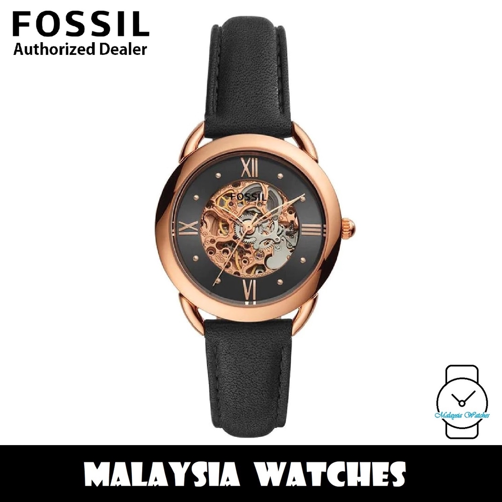 OFFICIAL WARRANTY) Fossil ME3164 Tailor Automatic Ladies Skeleton Dial  Black Leather Strap Watch (2 Years Warranty) | Shopee Malaysia