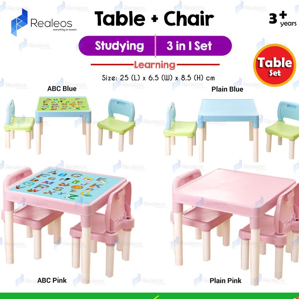  Set Meja Belajar Kanak kanak  Kids Learning Table and Chair 