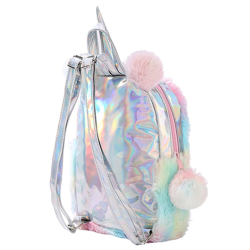 fluffy unicorn backpacks