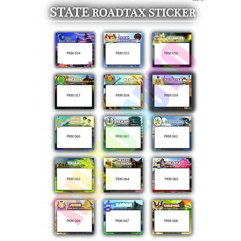 MALAYSIA STATE ROAD TAX STICKER | Shopee Malaysia