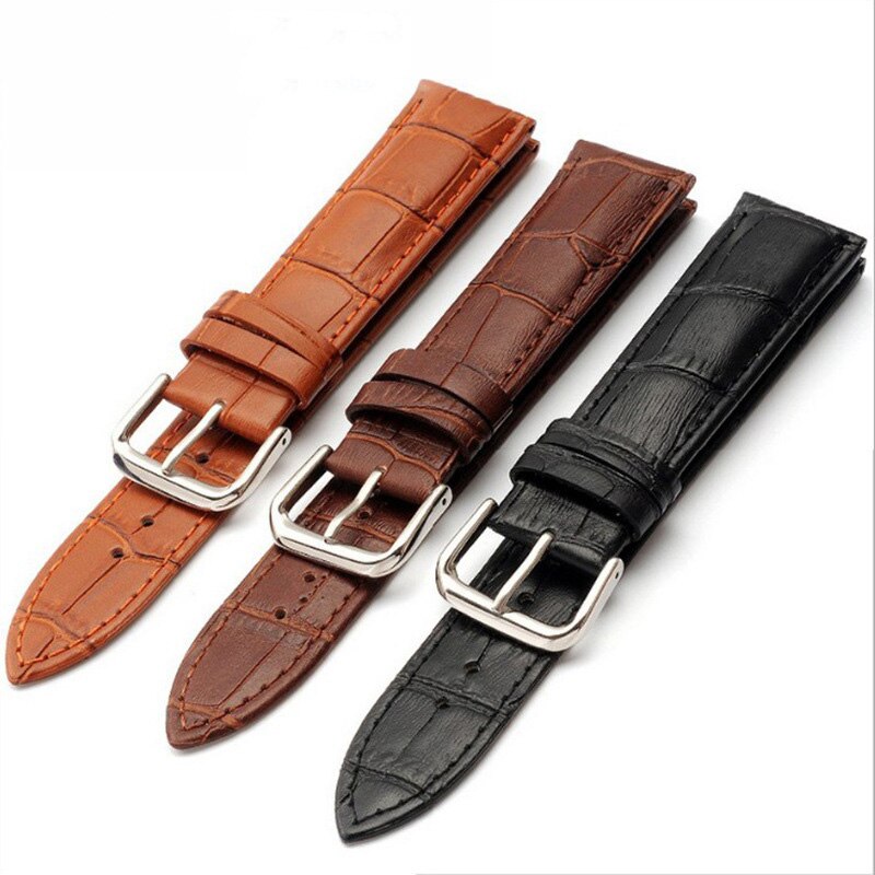 Factory Direct Sale Leather Watch Band Bamboo Pattern Watchband Unisex Universal Watch Strap 14mm 16mm 18mm 20mm 22mm 24mm