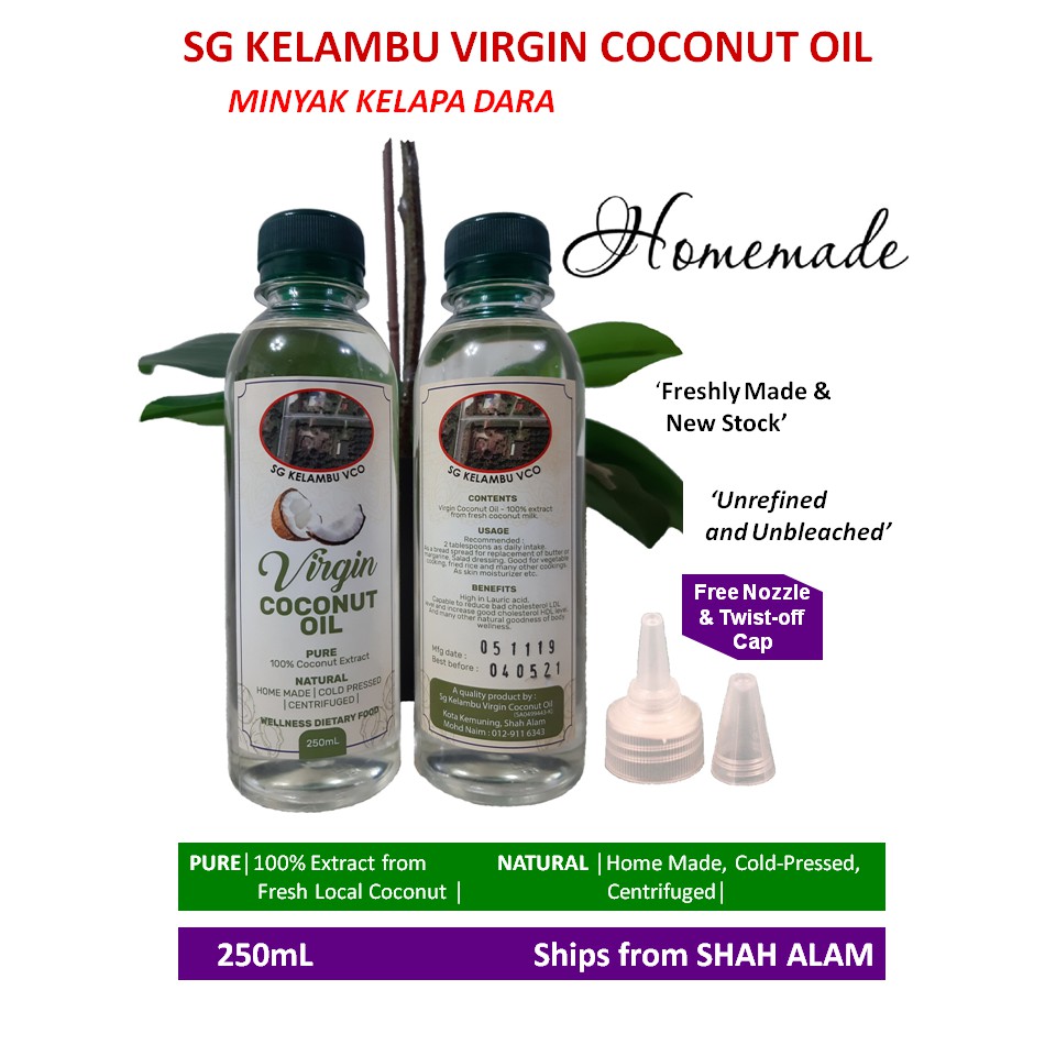 Virgin Coconut Oil Minyak Kelapa Dara Sg Kelambu Shopee Malaysia