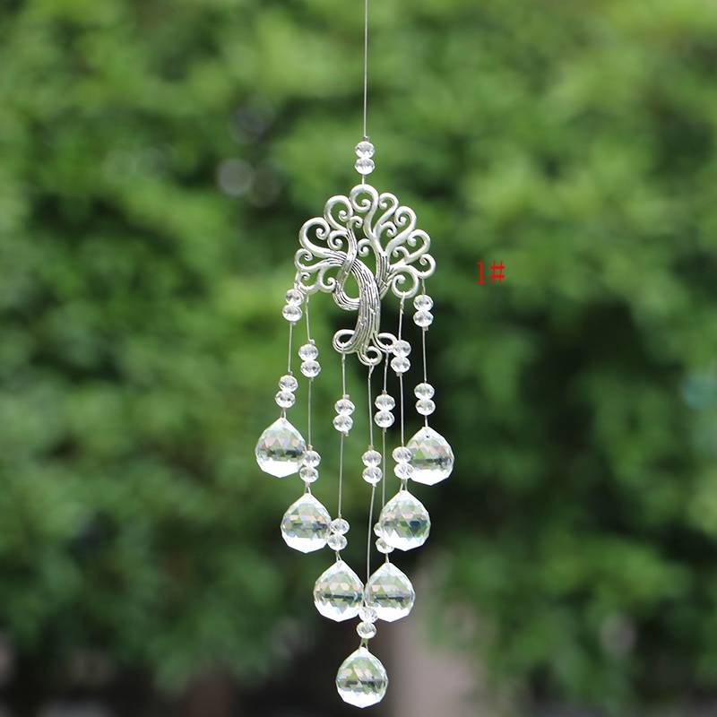 1pcs Crystal Glass Suncatcher Chakra Colors Ball Prism Rainbow Sun