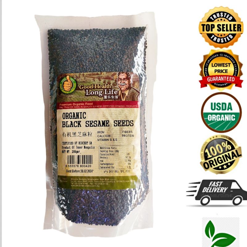 ORGANIC BLACK SESAME SEEDS 200G EXP:5/2024 | Shopee Malaysia