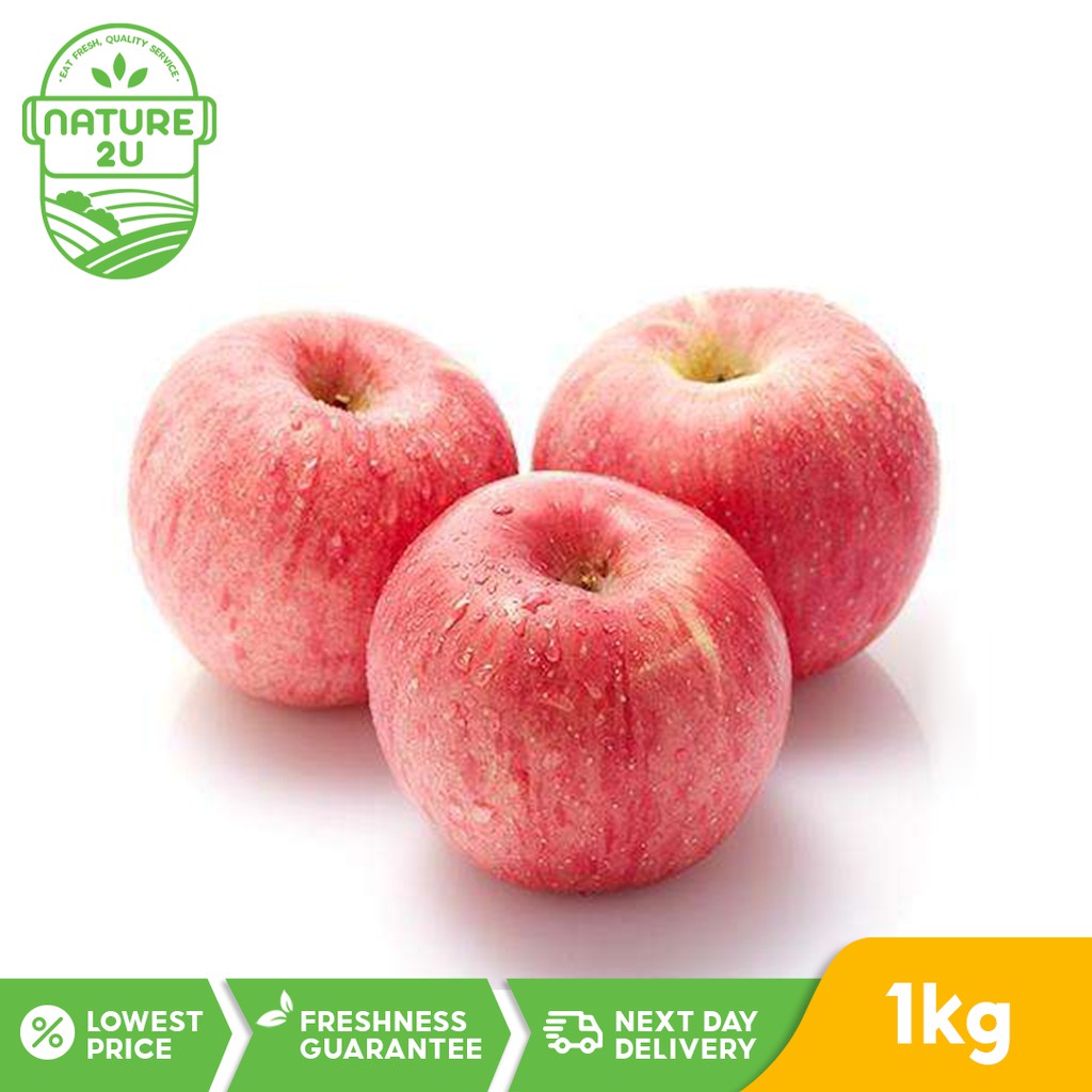 Nature2u Fresh Fruit China Fuji Red Apples Epal Merah Fuji China 红苹果 1kg Pkt