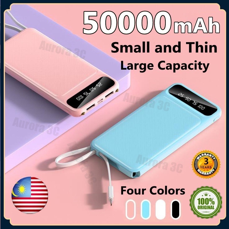 50000mAh Power Bank Digital Display Screen Ultra Thin Powerbank with ...