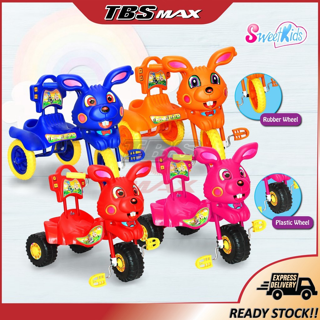 Sweet Kids 3 Wheel Tricycle / Rabbit Tricycle For Kids / Basikal Budak