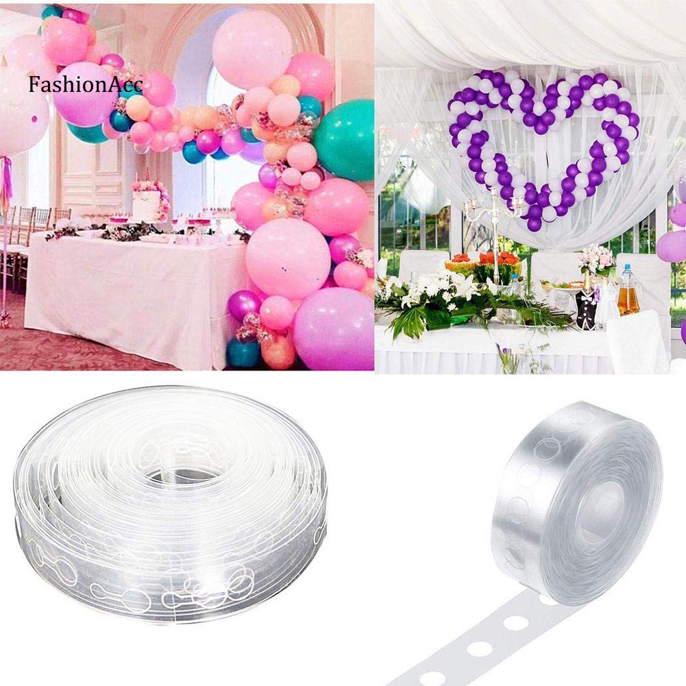 Fhac 5m Clear Balloon Decorating Strip Arch Garland Streamer Tape