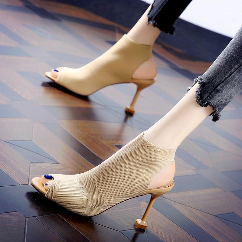 high heel sandal boots