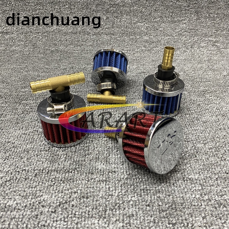 Have Quality K&N 12mm Engine / Oil Crankcase Breather Valve Intake Filter Mini KN Air Copper-Straight Adapter-12MM - Image 5