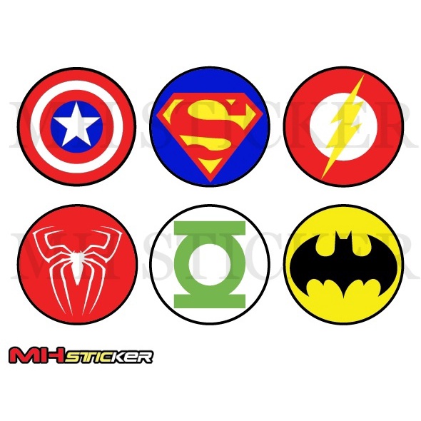 Superhero logo Captain Superman Flash Spiderman Green Lantern Batman  Cutting Stickers (Cars ,Motor, Window) | Shopee Malaysia