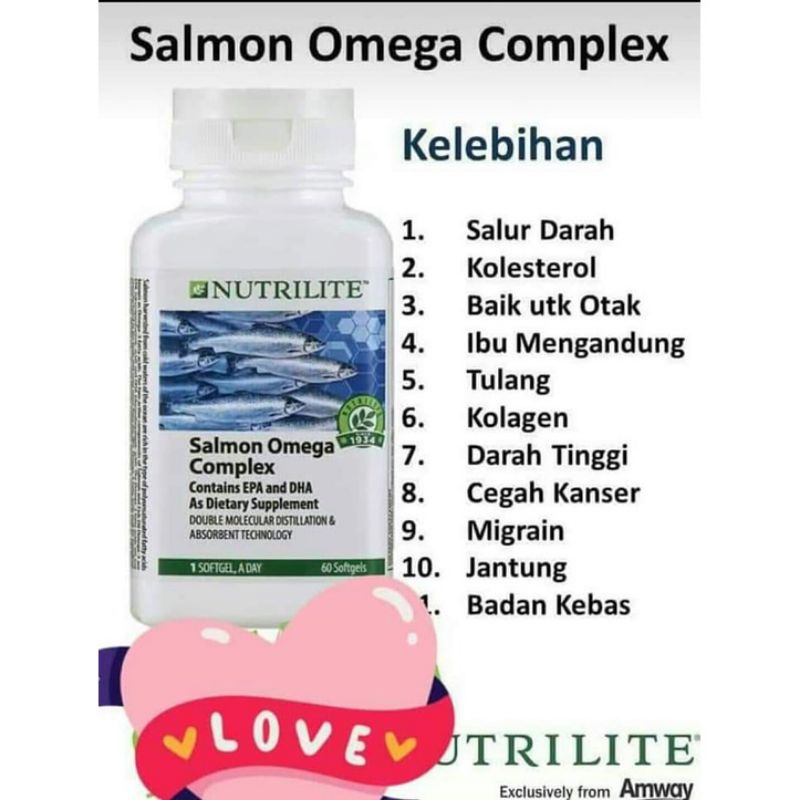 Nutrilite Salmon Omega Complex ORIGINAL AMWAY 120 softgels Shopee