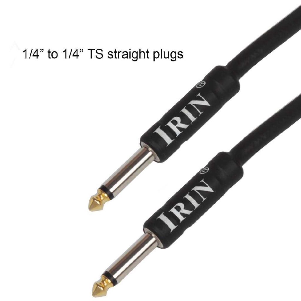 Electric Guitar Bass Cable Musical Instrument Audio Cable Straight Plugs, 3 Meters/ 10 Feet (Blue & Black)