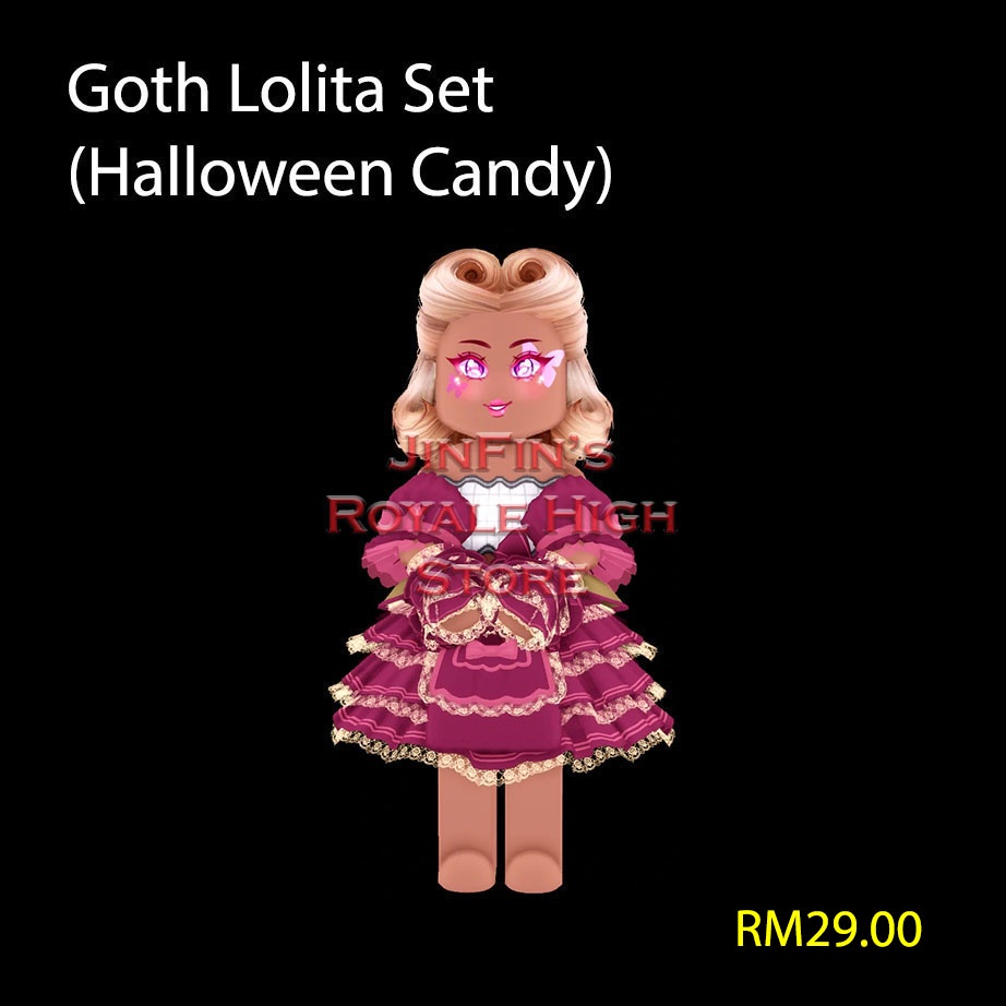 Royale High Goth Lolita Full Set Shopee Malaysia