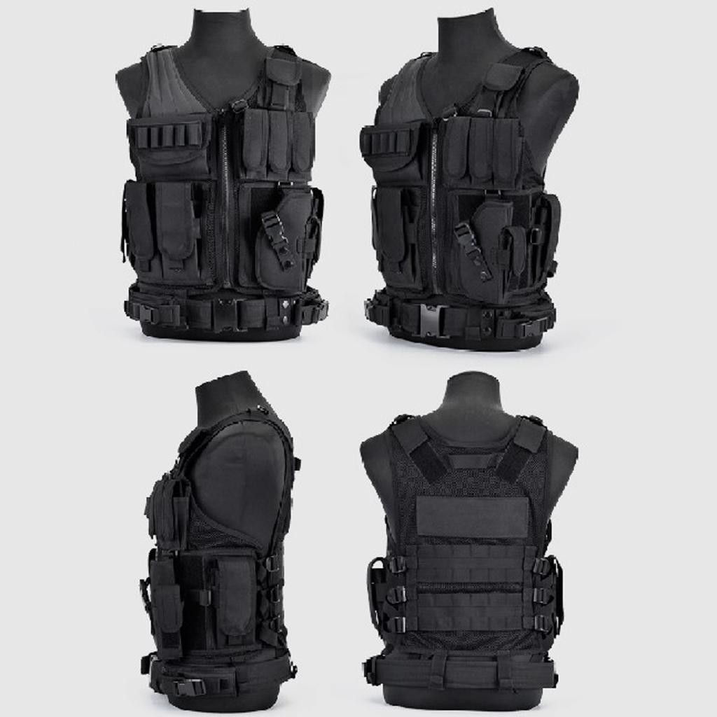 【MY Ready Stock】 Luxury version Tactical Molle Vest Adjustable Military Combat Assault Training Vest Detachable