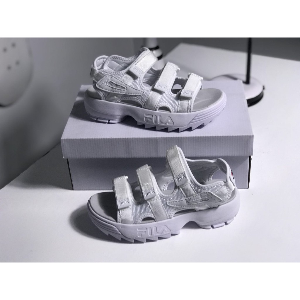 original fila disruptor 2 sandals slipon white silver women shoe size36-39 | Shopee Malaysia