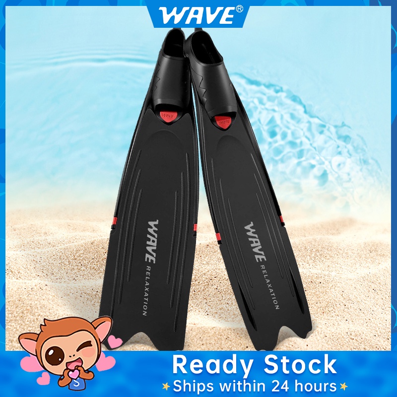 WAVE Professional Deep Sea Diving Fins Long Blade Diving Fins For