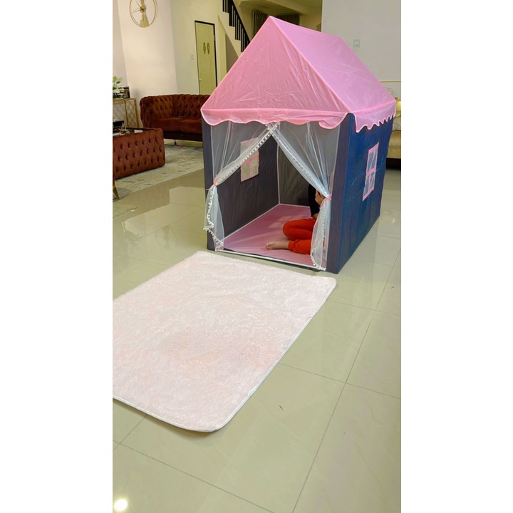 *Mat Kemah Sahaja* For Portable Prince Princess Castle Tent Kids