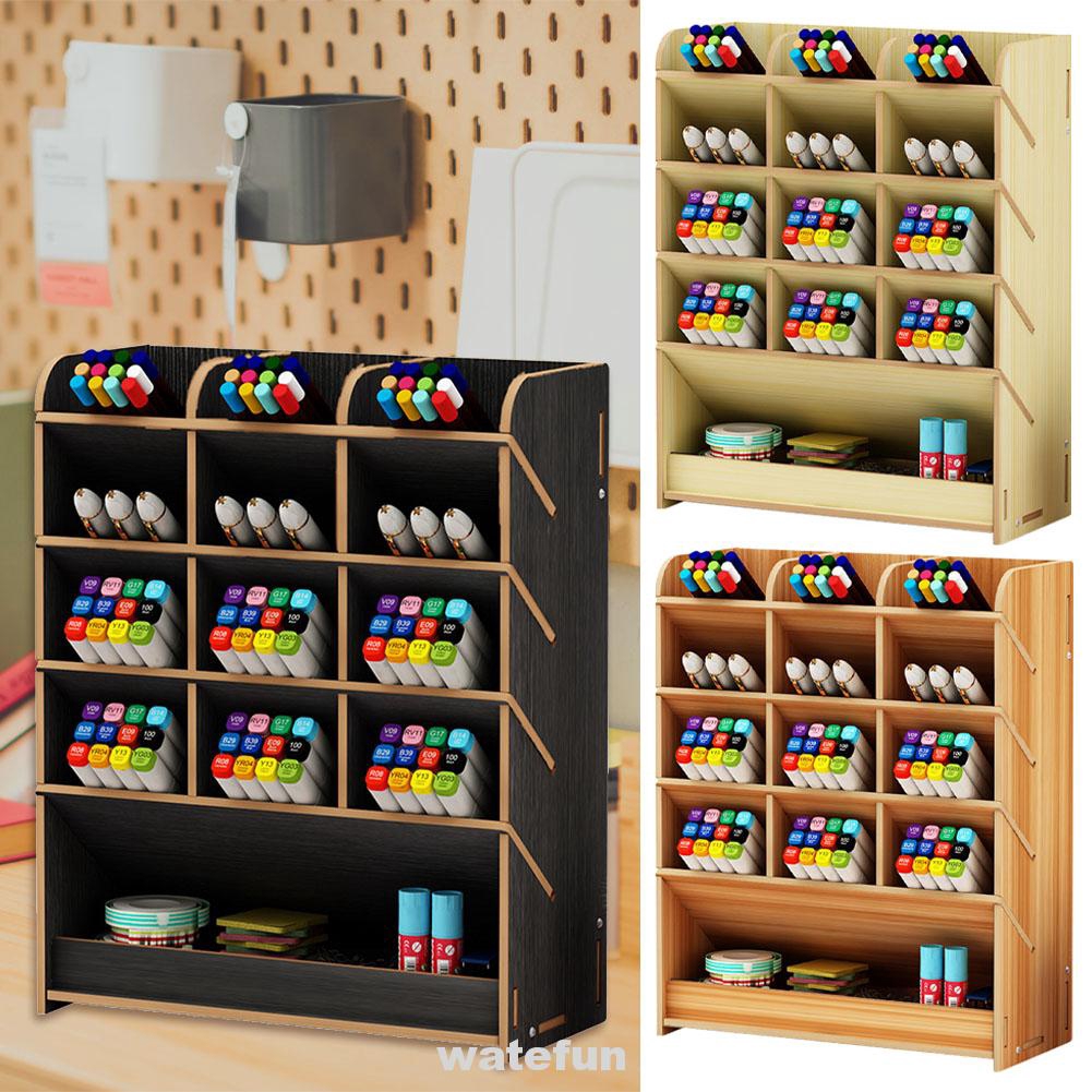 Separate Parts Stationery Storage Wooden Student Multifunction Diy