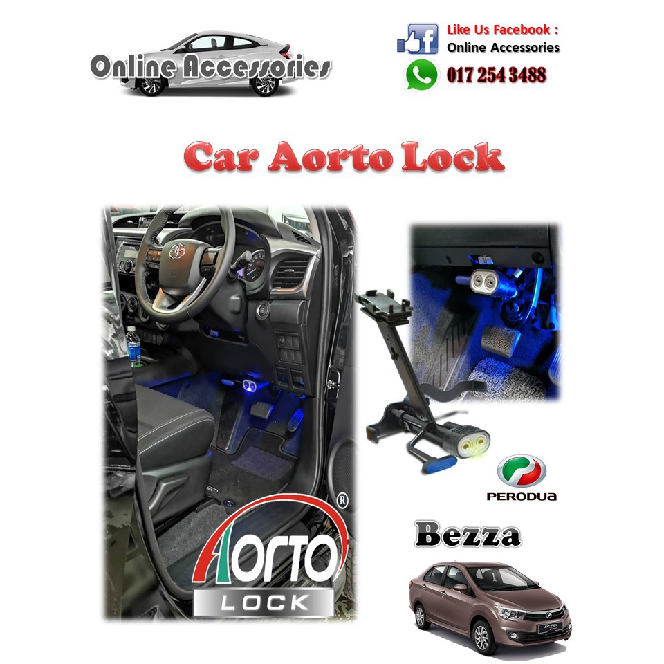 BEZZA 2016 AORTO PEDAL LOCK (DOUBLE LOCK) PERODUA  Shopee 