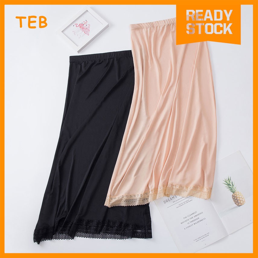 [READY STOCK] Women Innerwear Long Skirt Adults/ Kain Dalam Perempuan Panjang Dewasa