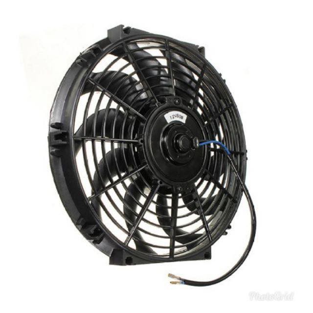 Black 16/" High Performance Electric Cooling Pull Slim Radiator Fan For Subaru
