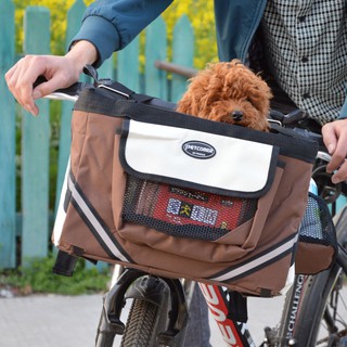 Collapsible Bike Basket Flower Printed Small Pet Cat Dog Carrier Bag O9z8 Ebay
