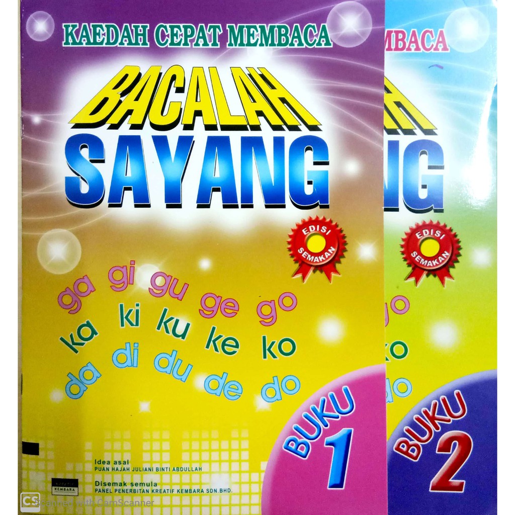 Kaedah Cepat Membaca (2in1) – Bacalah Sayang Buku 1 & 2