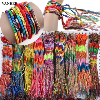 vanker Bracelet Braid Wrist Band Ethnic Style Colorful  Gift DIY Fashion