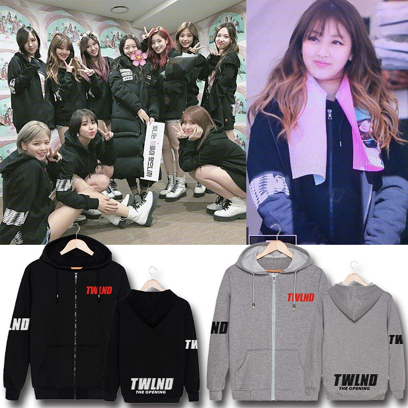 Pt396 Kpop Twice Album Twlnd Twiceland Zipper Hoodies Zip Sweatshirts Shopee Malaysia