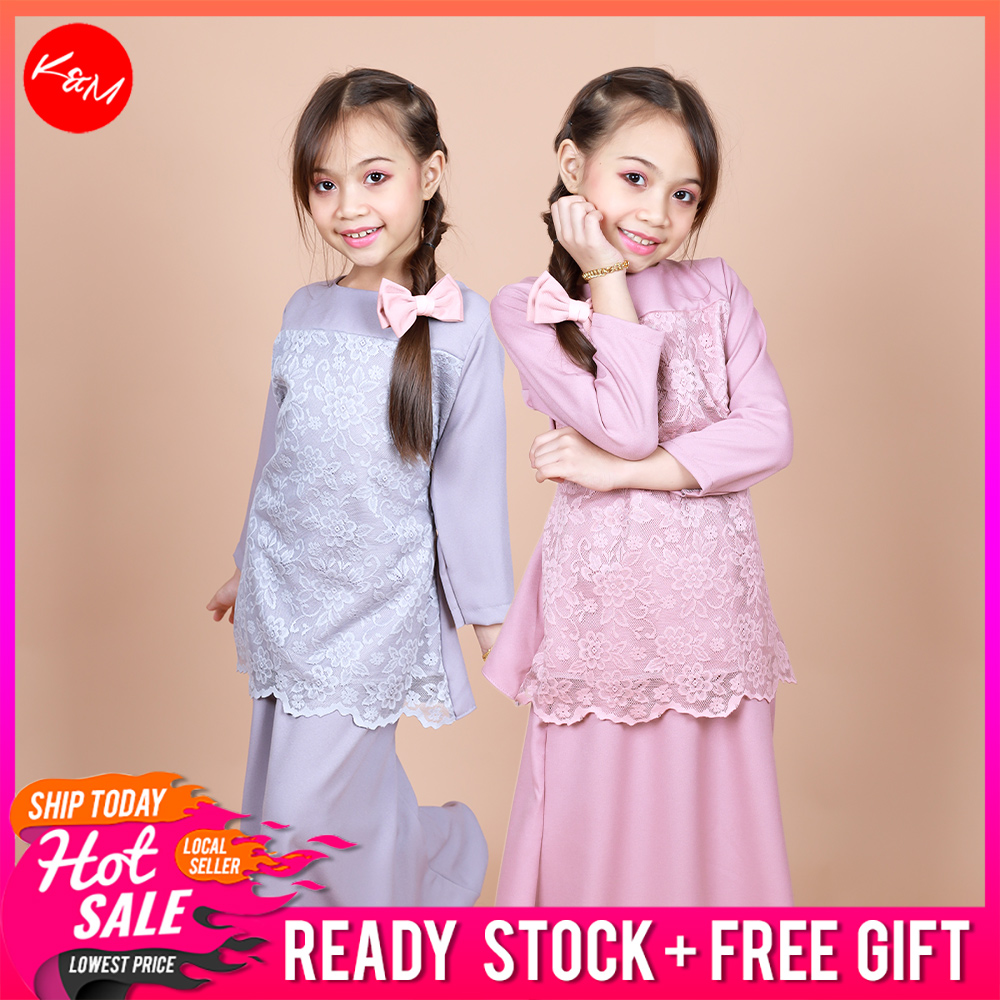 Buy Km Kids Jamal Lace Baju Kurung Set Size S Xl Ready Stock Traditional Baju Kurung Modern Set Budak Baju Raya K26611 Seetracker Malaysia