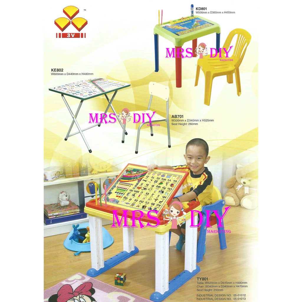 MRS DIY 3V TY 801 KD KE KIDS SET CHILDREN STUDY TABLE 