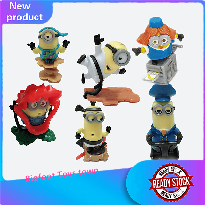 Kinder Joy Minions Action Figure Minions Wearing A Bibcock Mask Minions In Police Uniform A Set Of Eight Models Kinder Minions Doll Beautifully Shaped Desktop Ornaments Collection Shopee Malaysia