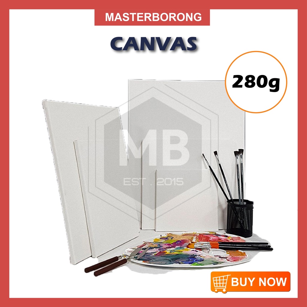 masterborong Drawing Canvas Board Stretched Canvas Board Frame for