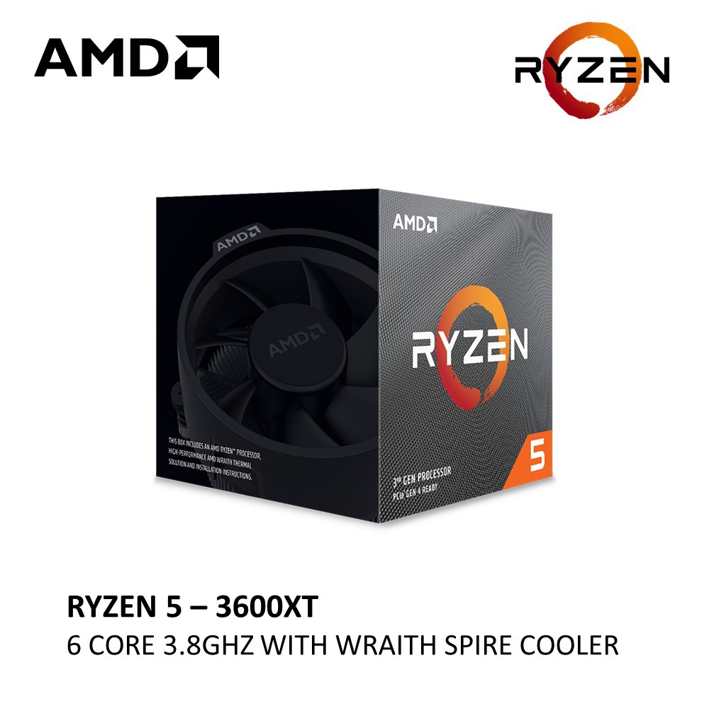 Amd Ryzen 5 3600xt 4 5ghz 35mb Cache Amd Processor With Wraith Spire Cooler Shopee Malaysia