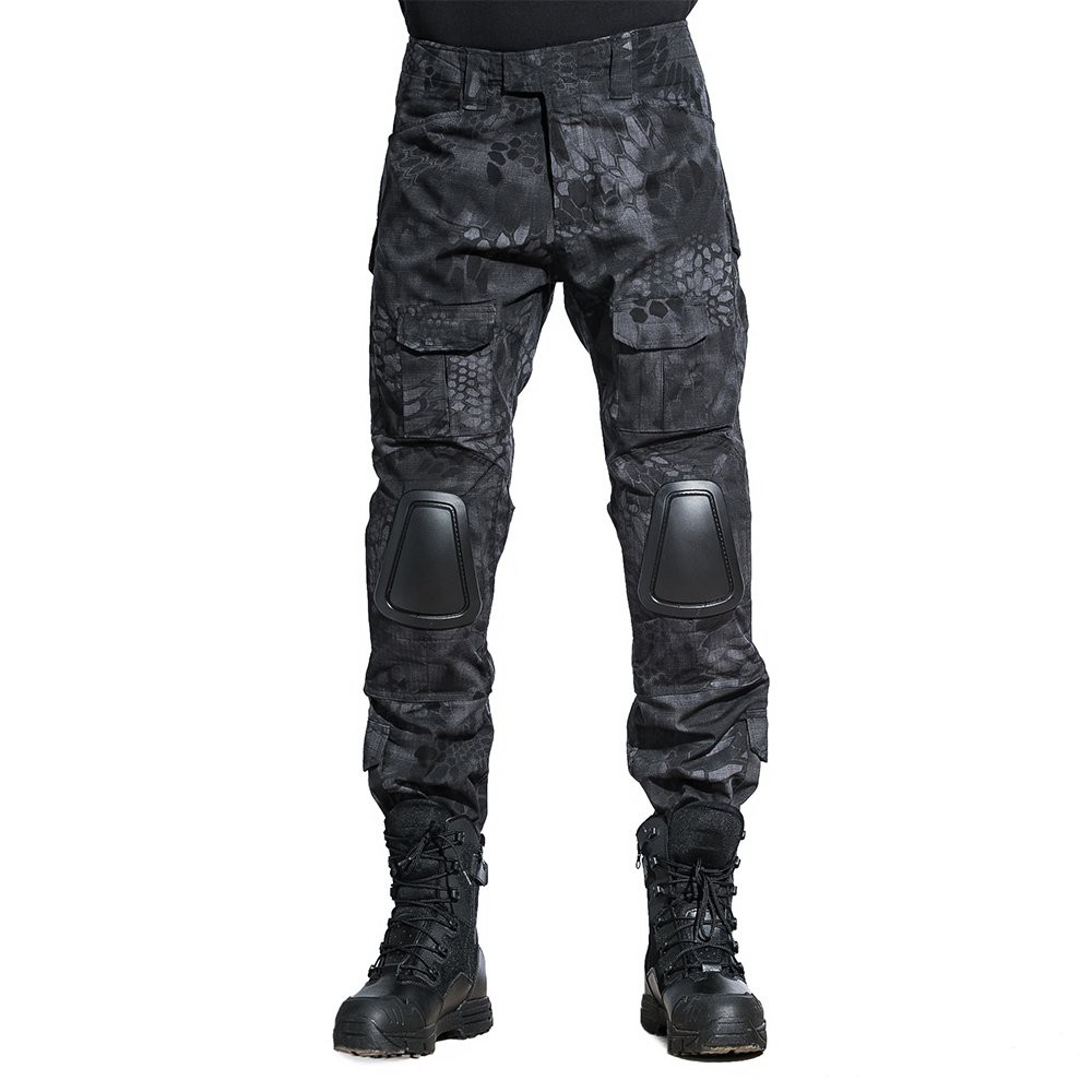 SINAIRSOFT Tactical Pants Shirt with Knee Pads Army Airsoft Combat BDU Pants Shirt Multicamo 