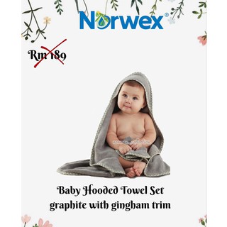 norwex baby hooded towel set