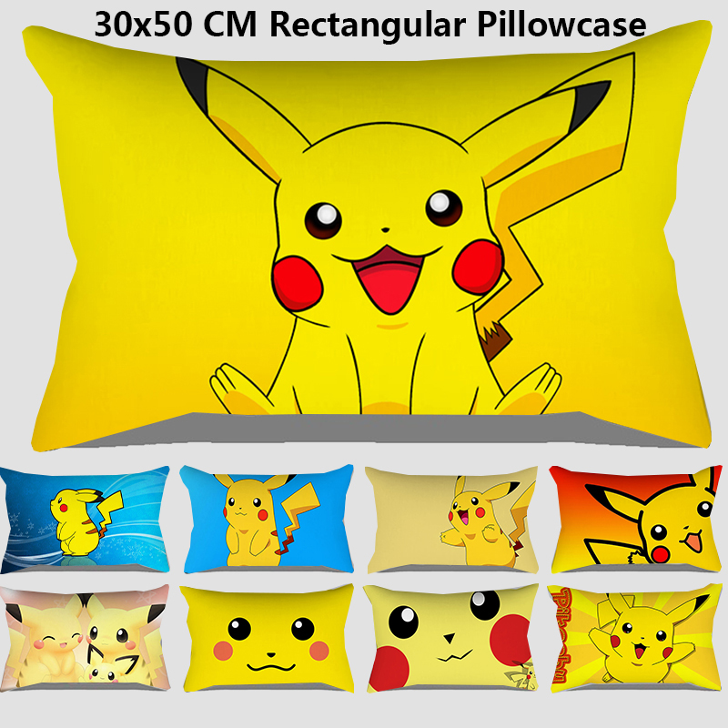 Cute Cartoon Pokemon Pikachu Pattern Single Side Printing Polyester  Rectangular Throw Pillow Cases Car Cushion Cover Sofa Home Decorative  Pillowcase (Without Pillow Inner)30x50CM | Shopee Malaysia