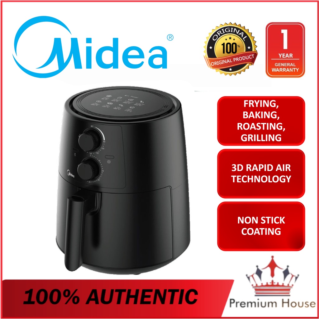 Midea / Mayer Air Fryer Large 3.5L Capacity 3D Air Flow System MAF-35A ...