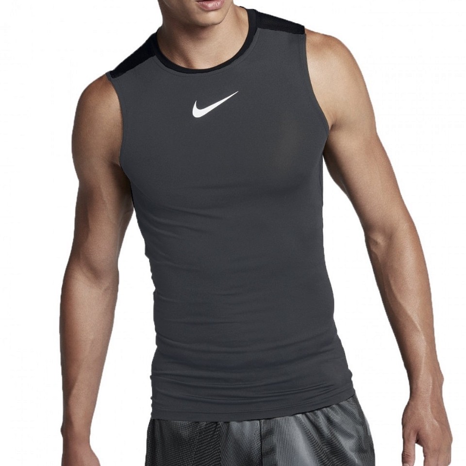 nike pro men's sleeveless fitted top