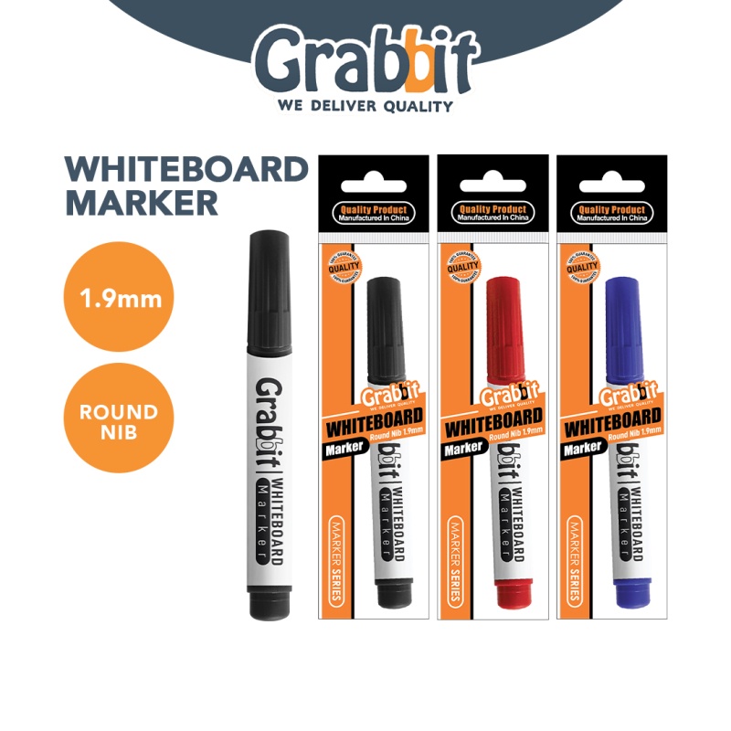 GRABBIT Whiteboard Marker Pen 1.9mm [1pc] Marker Papan Putih GRABMKWB