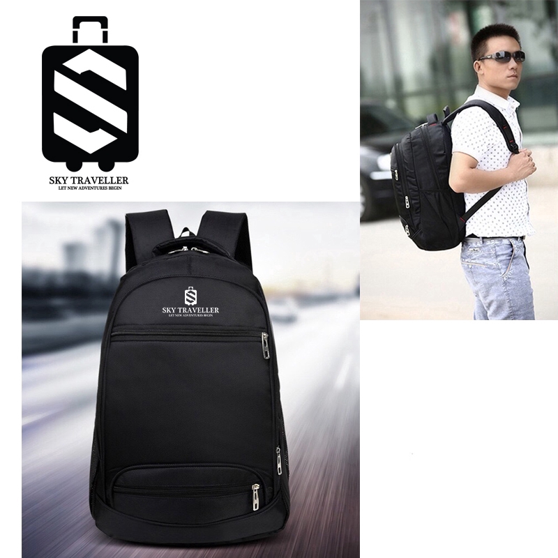SKY TRAVELLER SKY339 Large Capacity Nylon Bag Travel Outstation Casual Laptop Student Backpack
