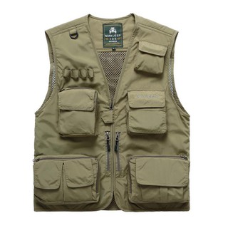 Plus Size 6XL 7XL Men vest Outdoor Multi-pocket Breathable Quick dry waistcoat Male Fishing Travel photography Sleeveless jacket